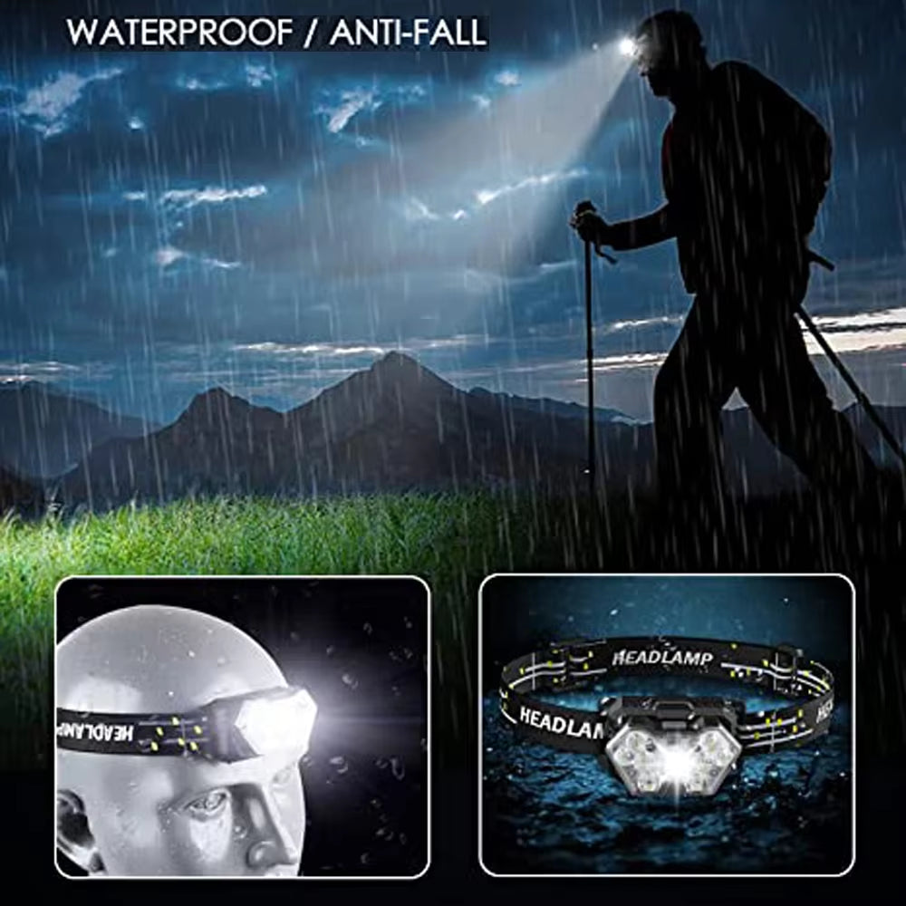 9 LED rechargeable headlamp with motion sensor – view 6