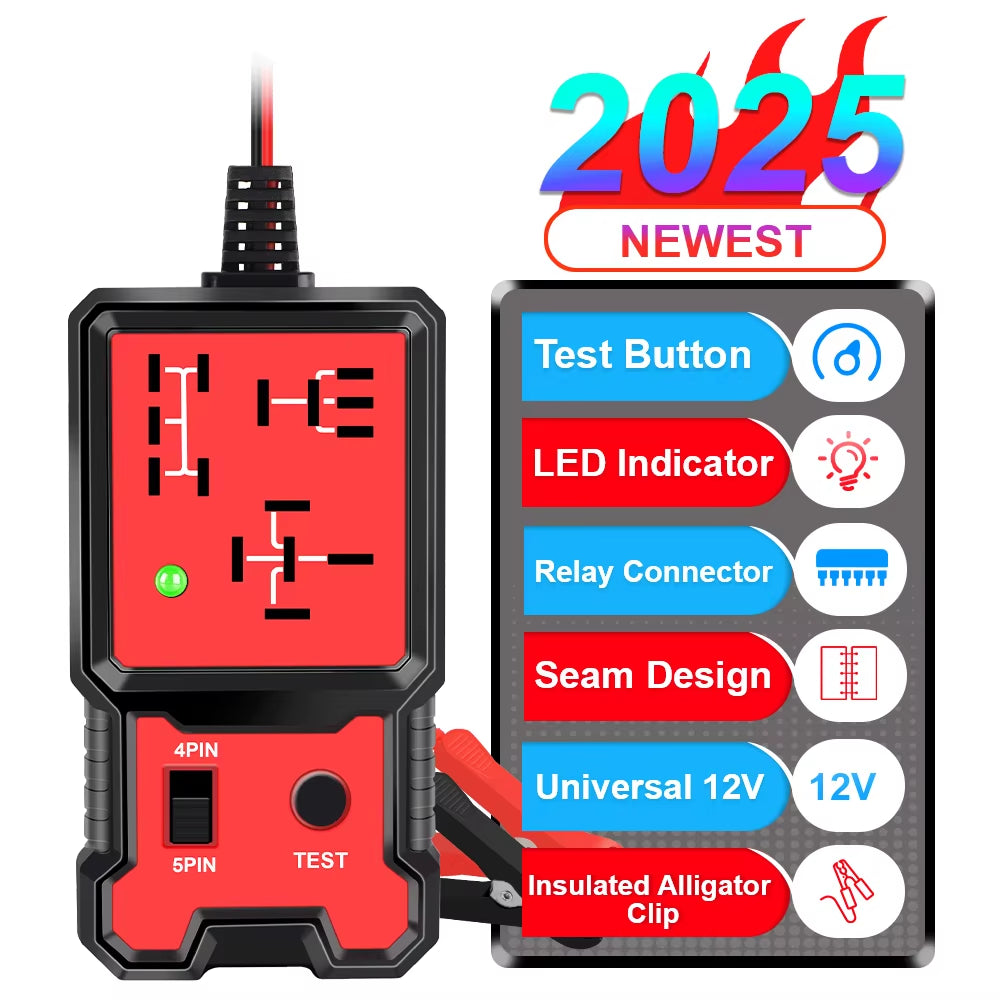 LED Indicator Light Car Battery Checker Automotive Electronic Relay Tester Car Relay Test Automotive Accessories Universal 12V