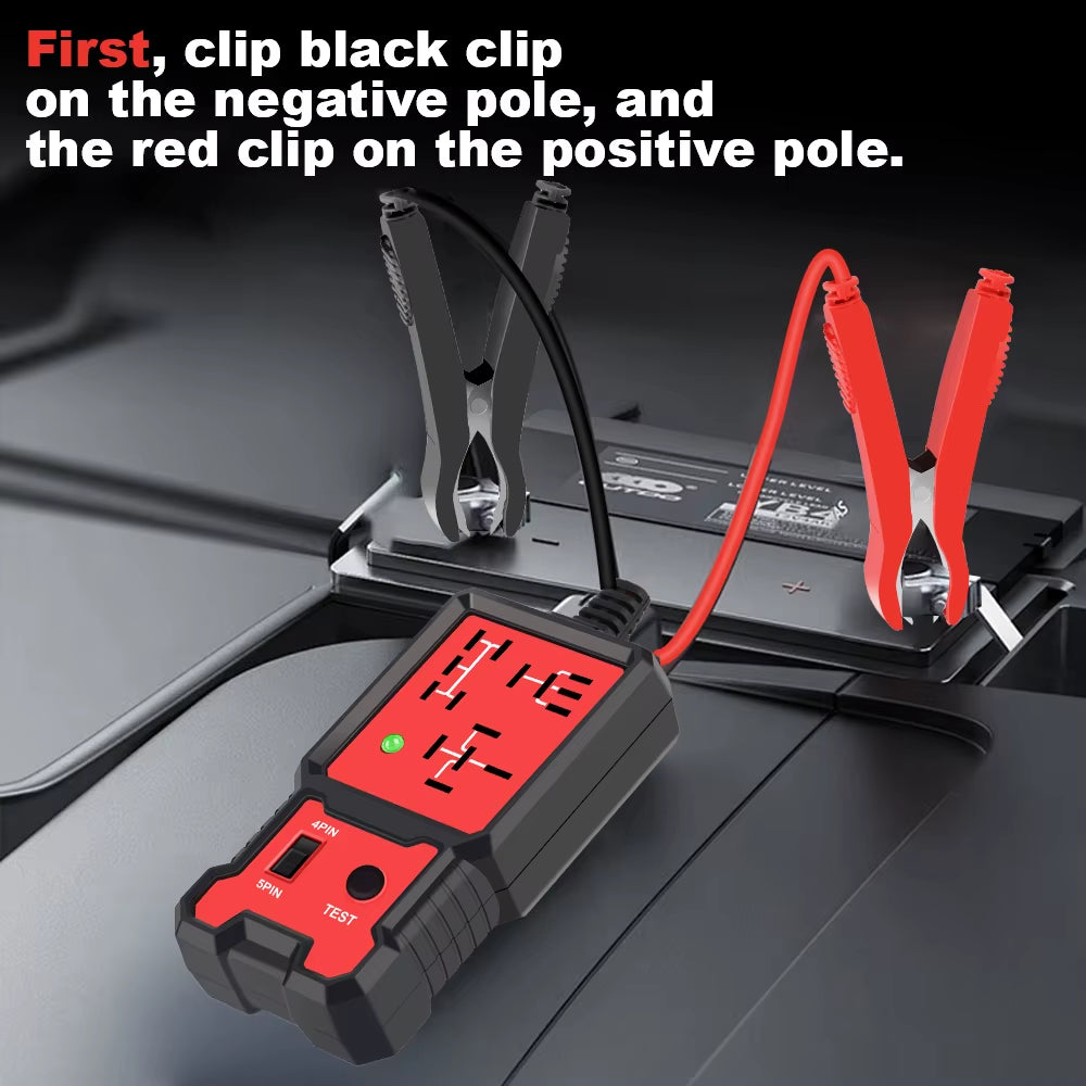 2025 Latest Red Relay Tester 12V General Electronic Automotive Circuit Tester Automotive Maintenance Tool