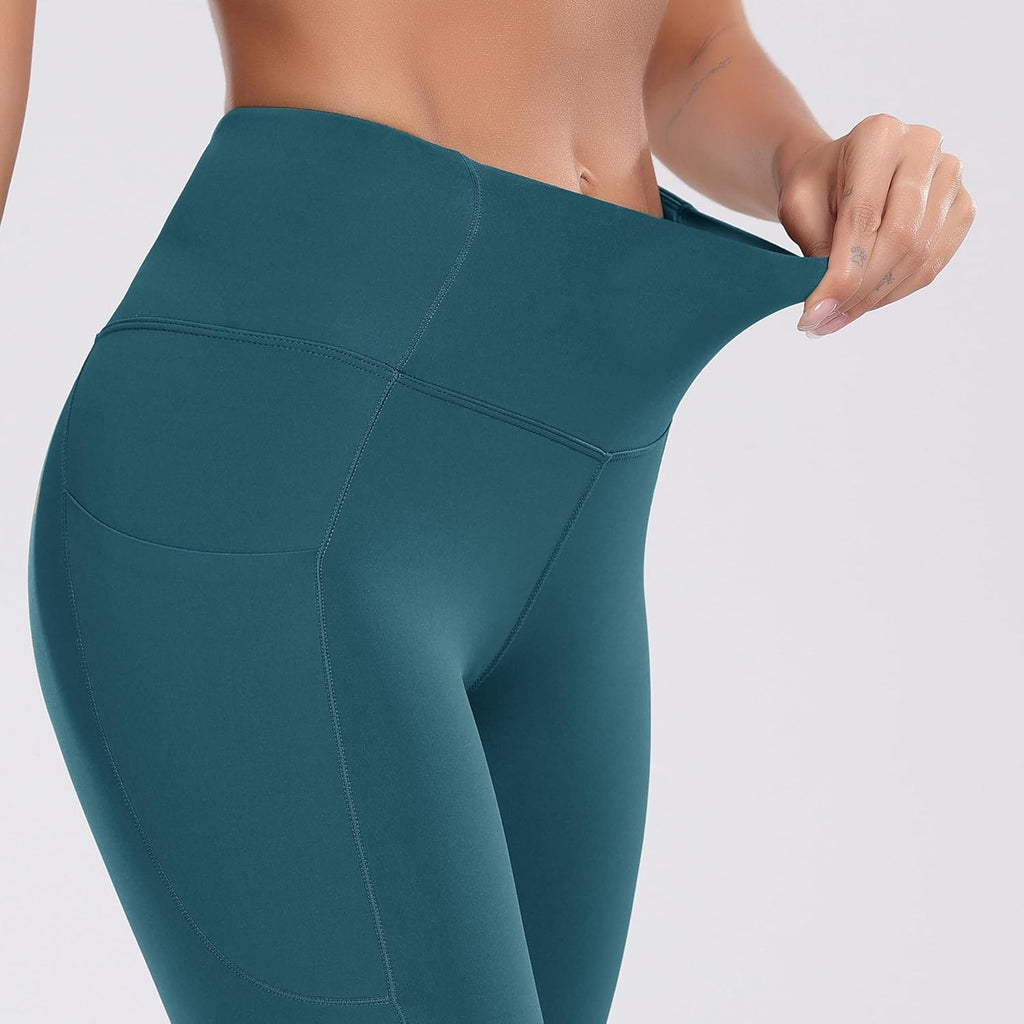 Women'S Yoga Short Side Pockets Workout Running Gym Shorts