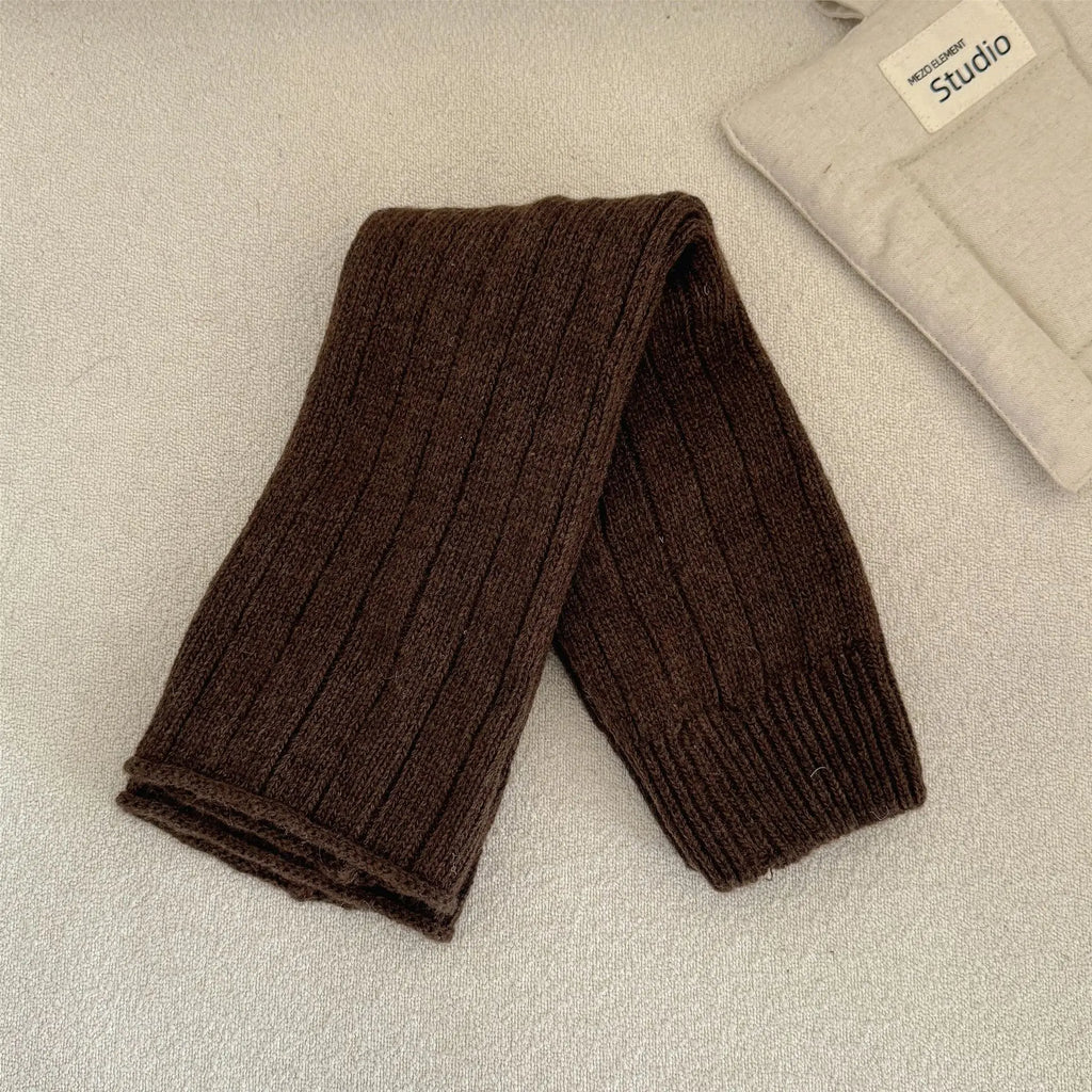 30% Wool Leg Warmers Women Autumn and Winter Knitted Warm Foot Cover Long Socks JK Girls Lolita Leg Warmers Knee Socks Stockings