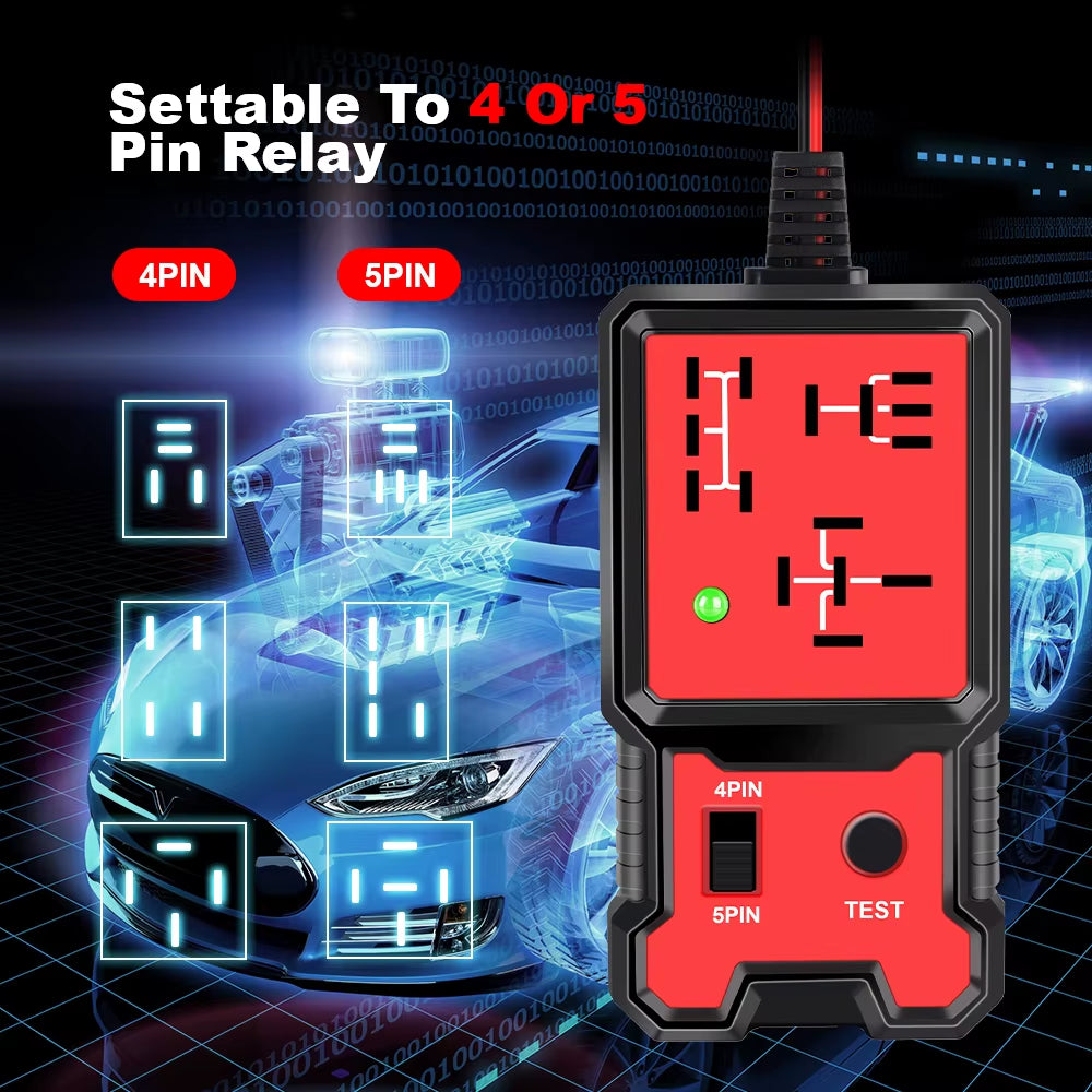 LED Indicator Light Car Battery Checker Automotive Electronic Relay Tester Car Relay Test Automotive Accessories Universal 12V