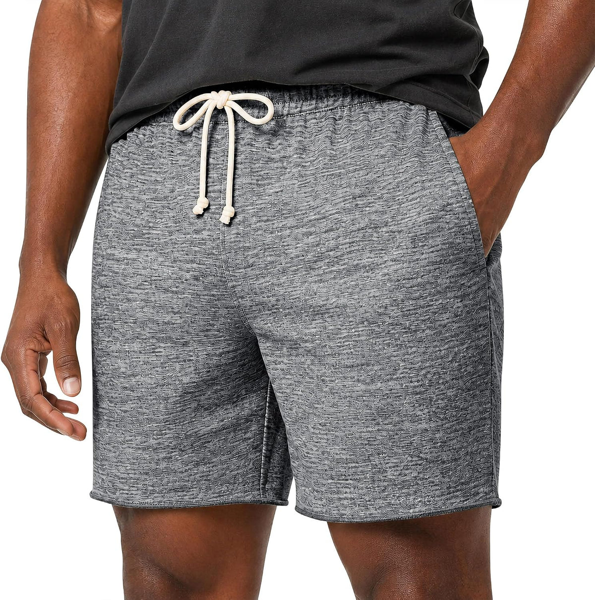 Mens Sweat Shorts, 6 Inch Inseam Lounge Shorts with Pockets