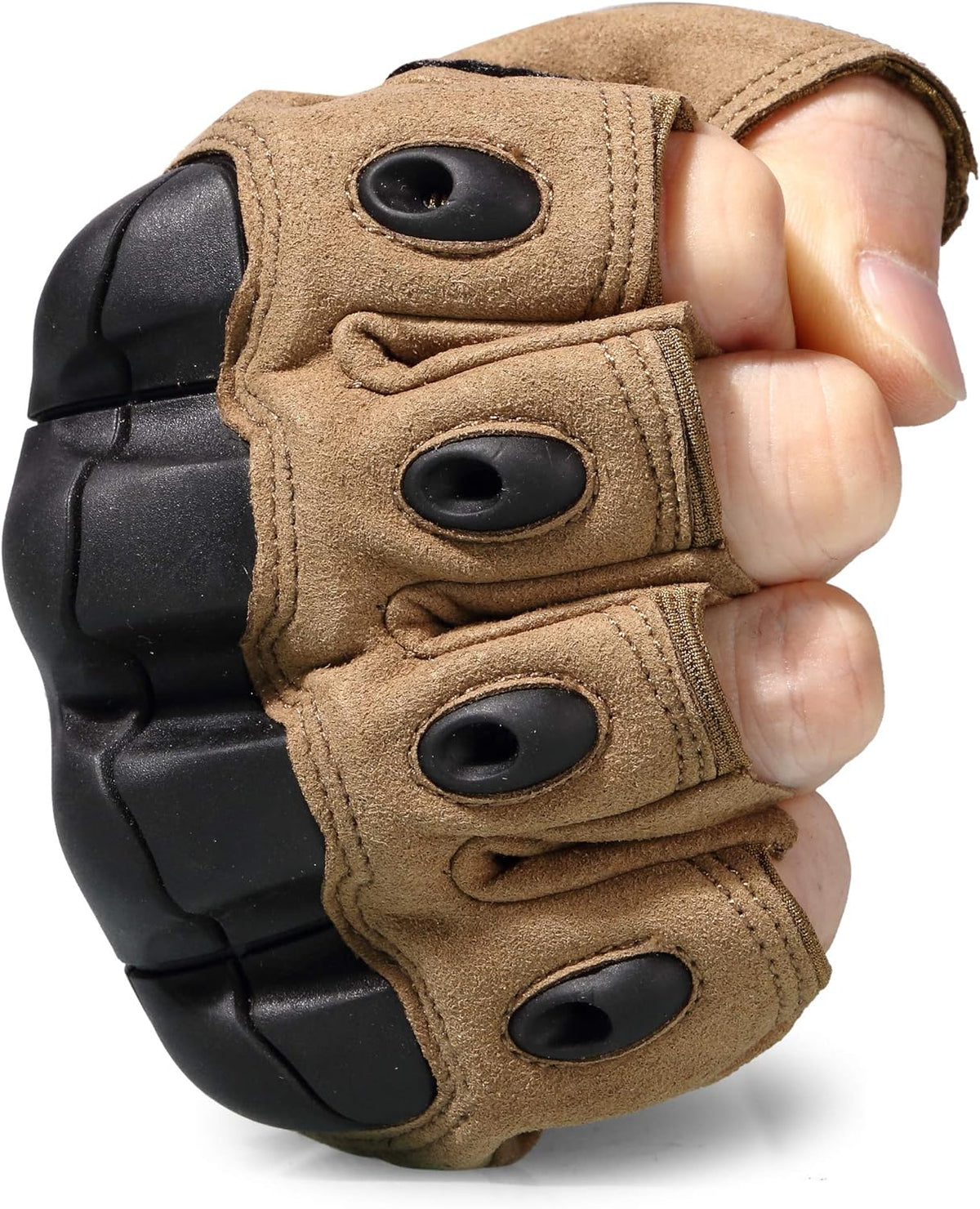 Tactical Fingerless Gloves Men Women, Breathable Anti-Slip