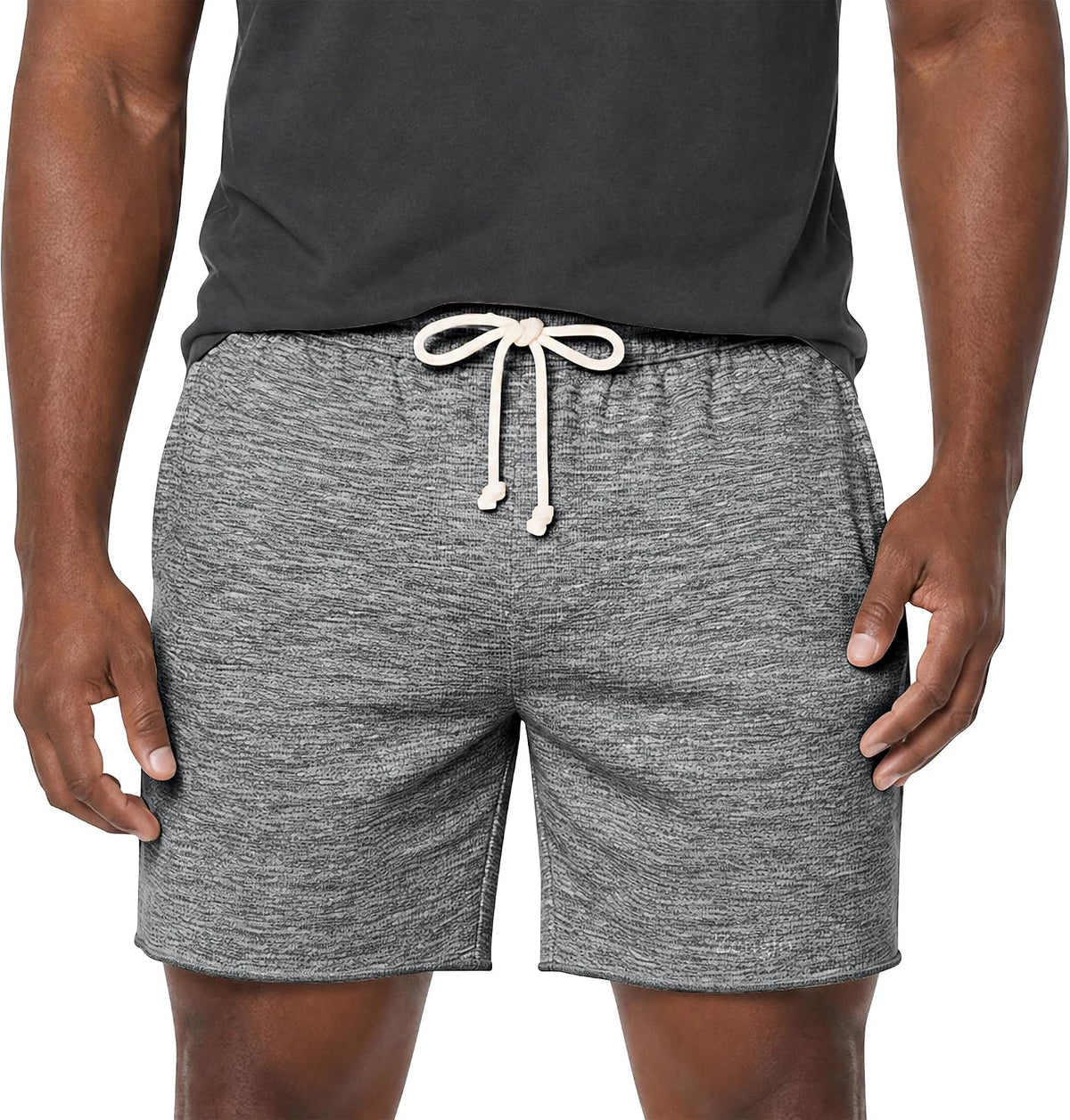 Mens Sweat Shorts, 6 Inch Inseam Lounge Shorts with Pockets