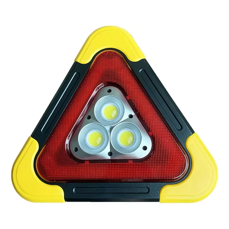 2-IN-1 Solar Emergency Triangular Roadside Warning Light Safety Emergency Breakdown Alarm Lamp Portable Flashing Light on Hand
