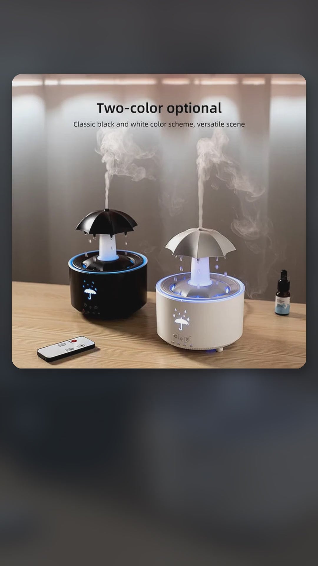 Cloud Raindrop Humidifier & Aroma Diffuser – product video