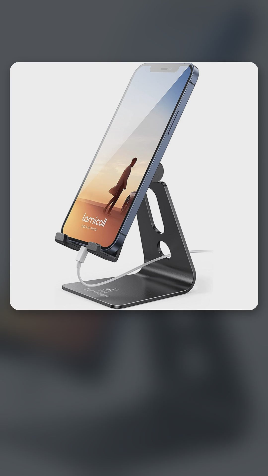 Adjustable Aluminum Cell Phone Stand for Desk – product video