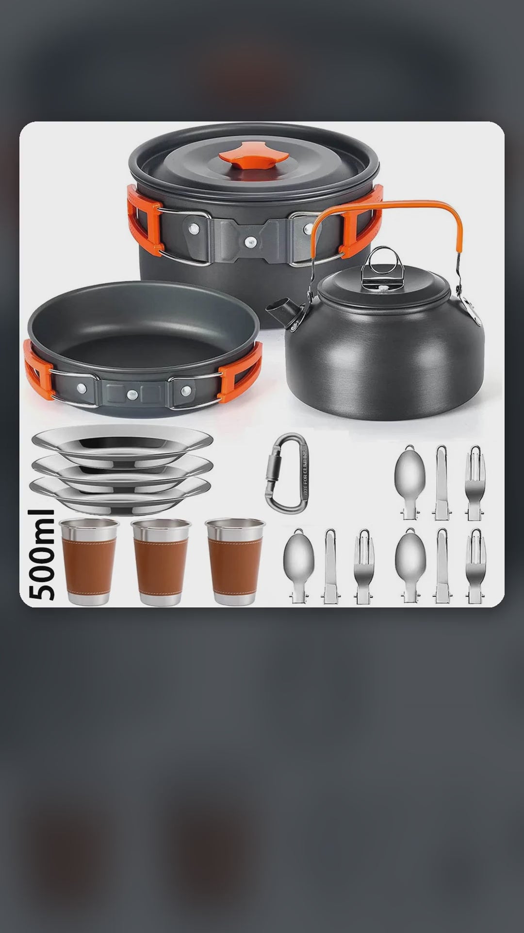Camping Cookware Set for 2–3 People – product video
