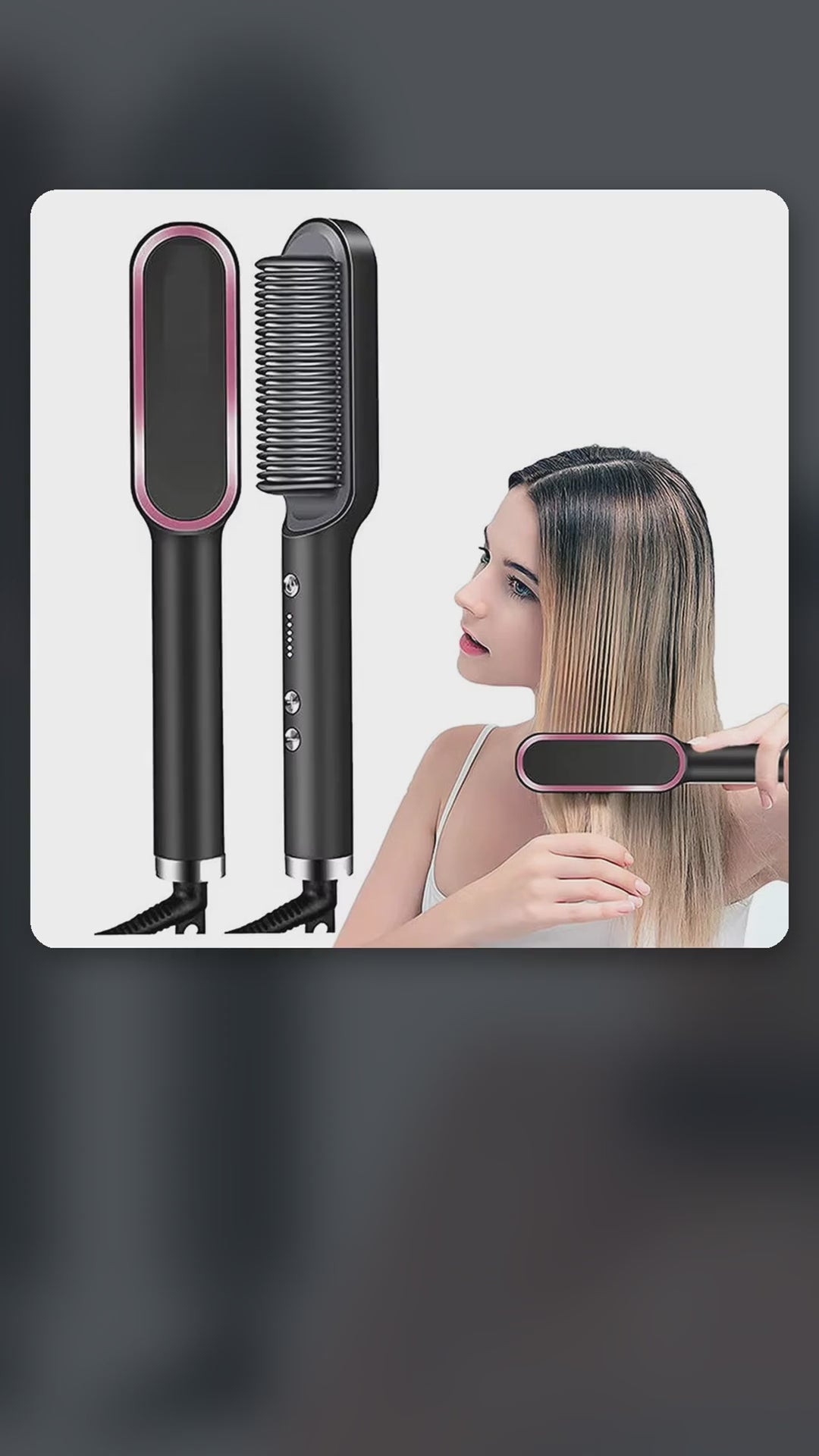 Hair Straightening Hot Comb – product video